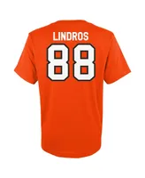 Big Boys Mitchell & Ness Eric Lindros Orange Philadelphia Flyers Name and Number T-shirt