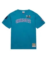 Men's Mitchell & Ness Teal Charlotte Hornets Hardwood Classics Nights Premium T-shirt