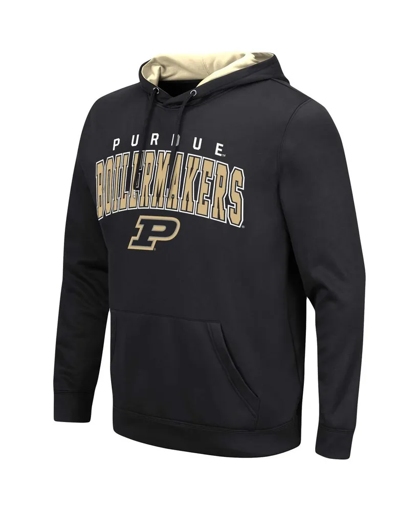 Men's Colosseum Black Purdue Boilermakers Resistance Pullover Hoodie