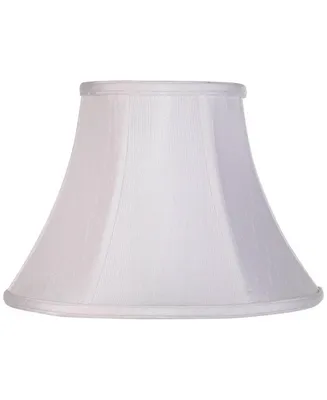 White Small Bell Lamp Shade 6" Top x 12" Bottom x 9" Slant x 8.5" High (Spider) Replacement with Harp and Finial - Imperial Shade