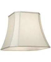 Creme Medium Square Cut Corner Lamp Shade 10.5" Top x 16" Bottom x 14" Slant x 13.5" High (Spider) Replacement with Harp and Finial - Imperial Shade