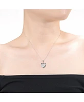 Fashionable and elegant White Gold Plated Heart Pendant Necklace