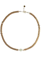 seree Charlotte — Green jade gold chain necklace