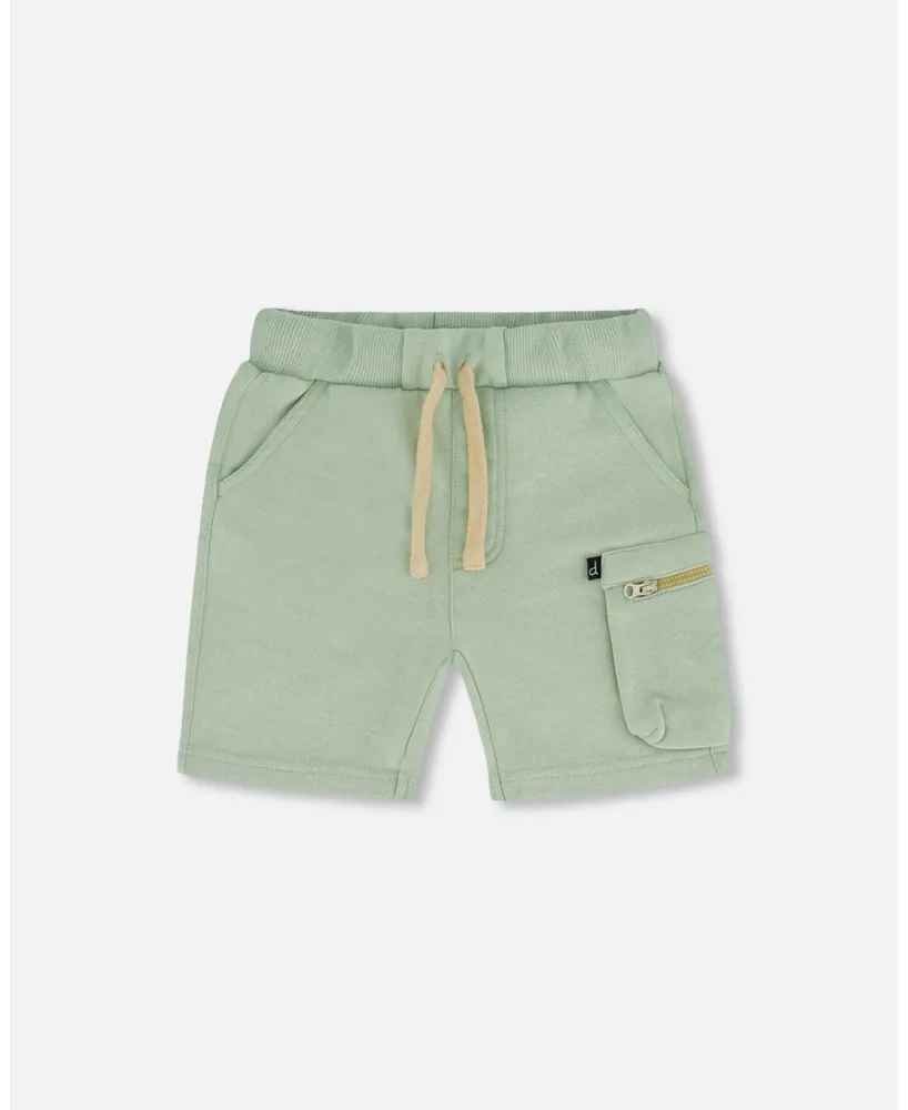 Baby Boy French Terry Short With Zipper Pocket Mint - Infant