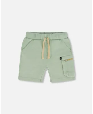Baby Boy French Terry Short With Zipper Pocket Mint - Infant