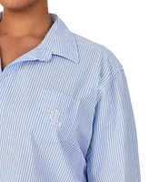 Lauren Ralph Plus Long-Sleeve Roll-Tab His Shirt Sleepshirt