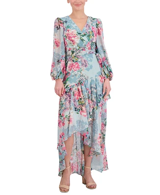 Eliza J Women's Printed High-Low Maxi Dress