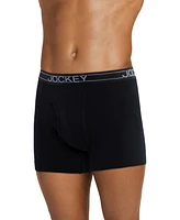 Jockey Men's Lightweight Cotton Blend 5" Boxer Briefs, Pack of 4