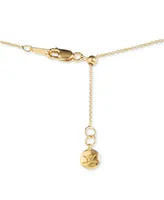 Le Vian Cinnamon Citrine (3-1/4 ct. t.w.) & Diamond (3/8 ct. t.w.) Halo Adjustable 20" Pendant Necklace in 14k Gold