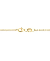 Effy London Blue Topaz (4-1/5 ct. t.w.) & Diamond (1/10 ct. t.w.) Halo 18" Pendant Necklace in 14k Gold