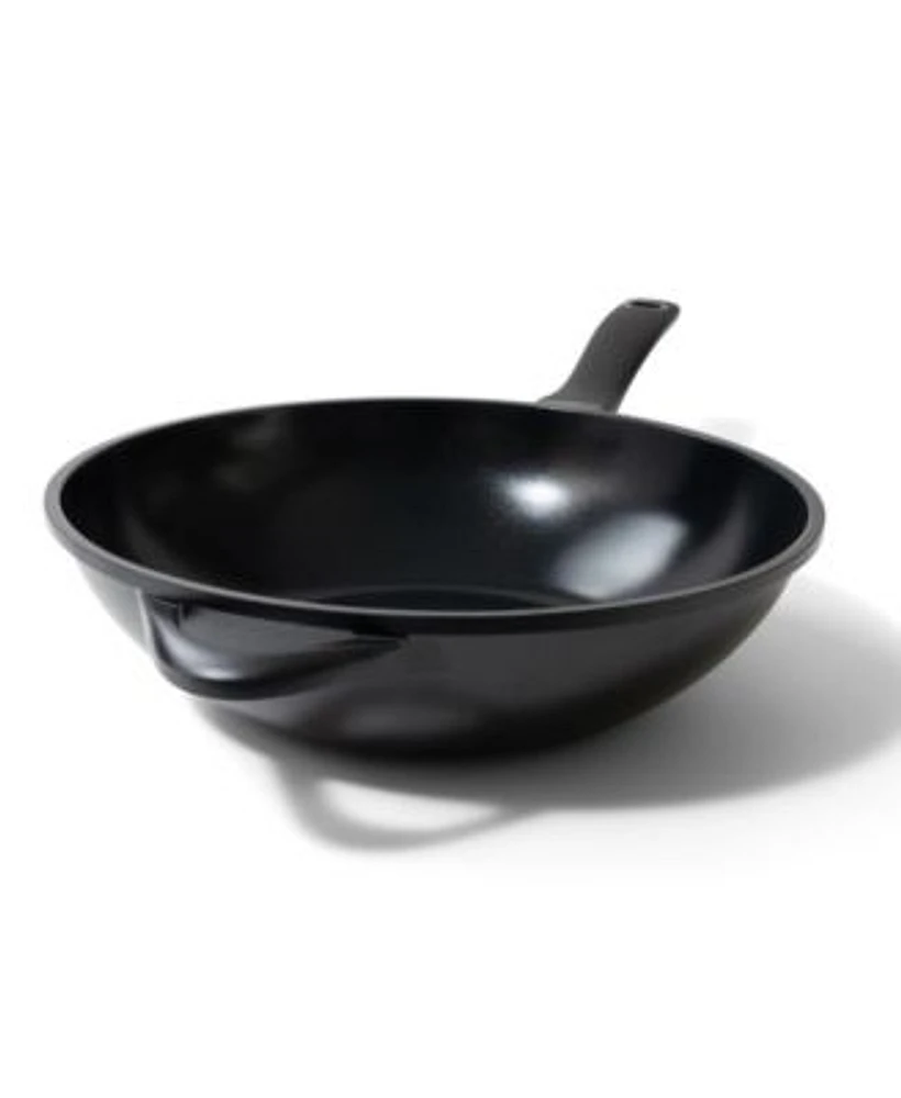 Compatible With All Stove Top Induction Ready Nonstick Ceramic Wok Pan