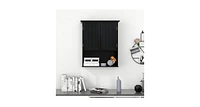 2-Door Wall Mount Bathroom Storage Cabinet with Open Shelf