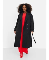 Rebdolls Women's Plus Hazel Wool Blend Belted Coat