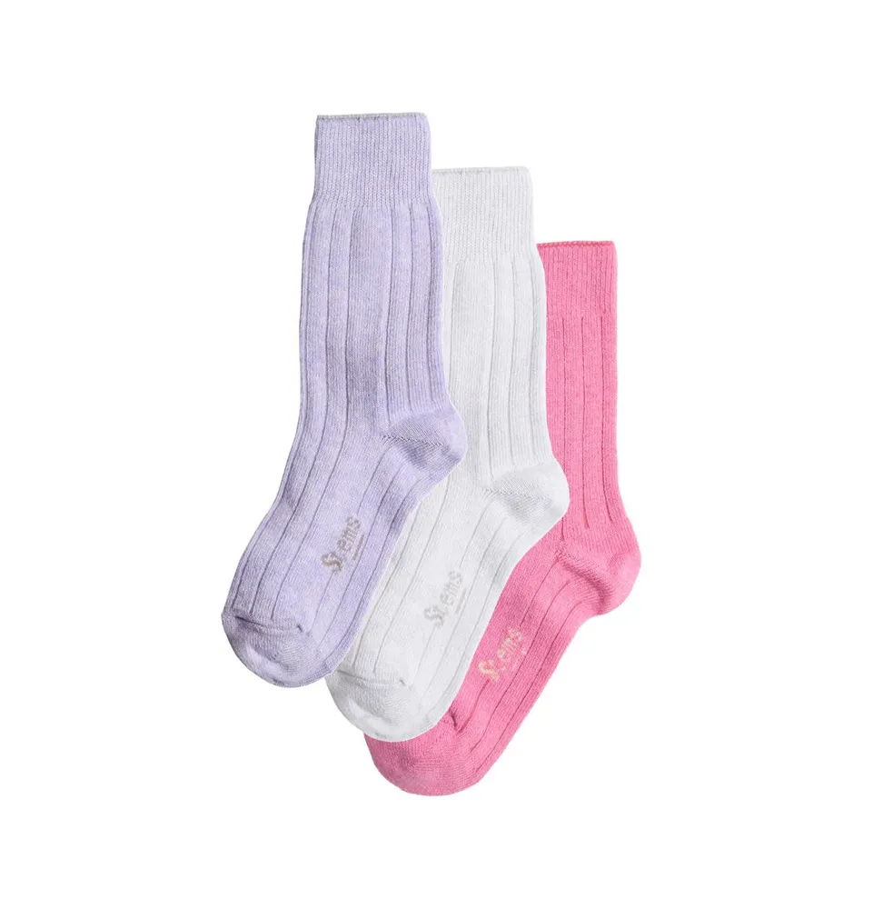 Stems Lux Cashmere Wool Socks Box Of Three