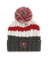 Women's '47 Brand White Tampa Bay Buccaneers Ashfield Cuffed Knit Hat with Pom