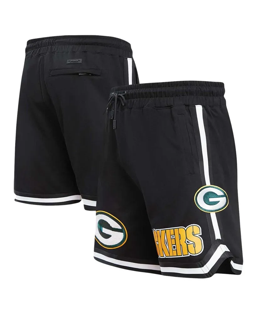 Men's Pro Standard Black Green Bay Packers Classic Chenille Shorts