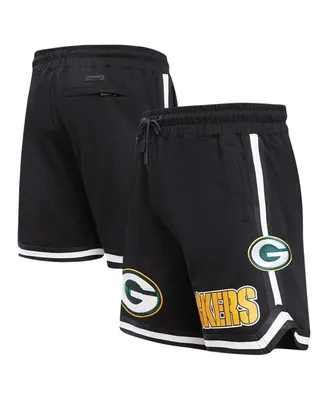 Men's Pro Standard Black Green Bay Packers Classic Chenille Shorts