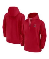 Men's Nike Red Tampa Bay Buccaneers Sideline Half-Zip Hoodie