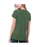 Women's G-iii 4Her by Carl Banks Heathered Green Green Bay Packers Main Game T-shirt