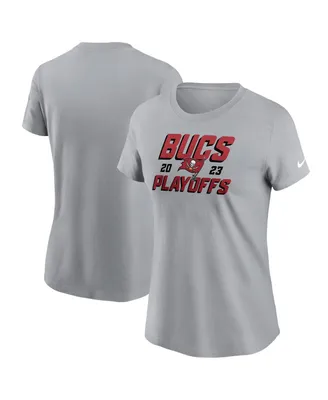 Women's Nike Gray Tampa Bay Buccaneers 2023 Nfl Playoffs Iconic T-shirt