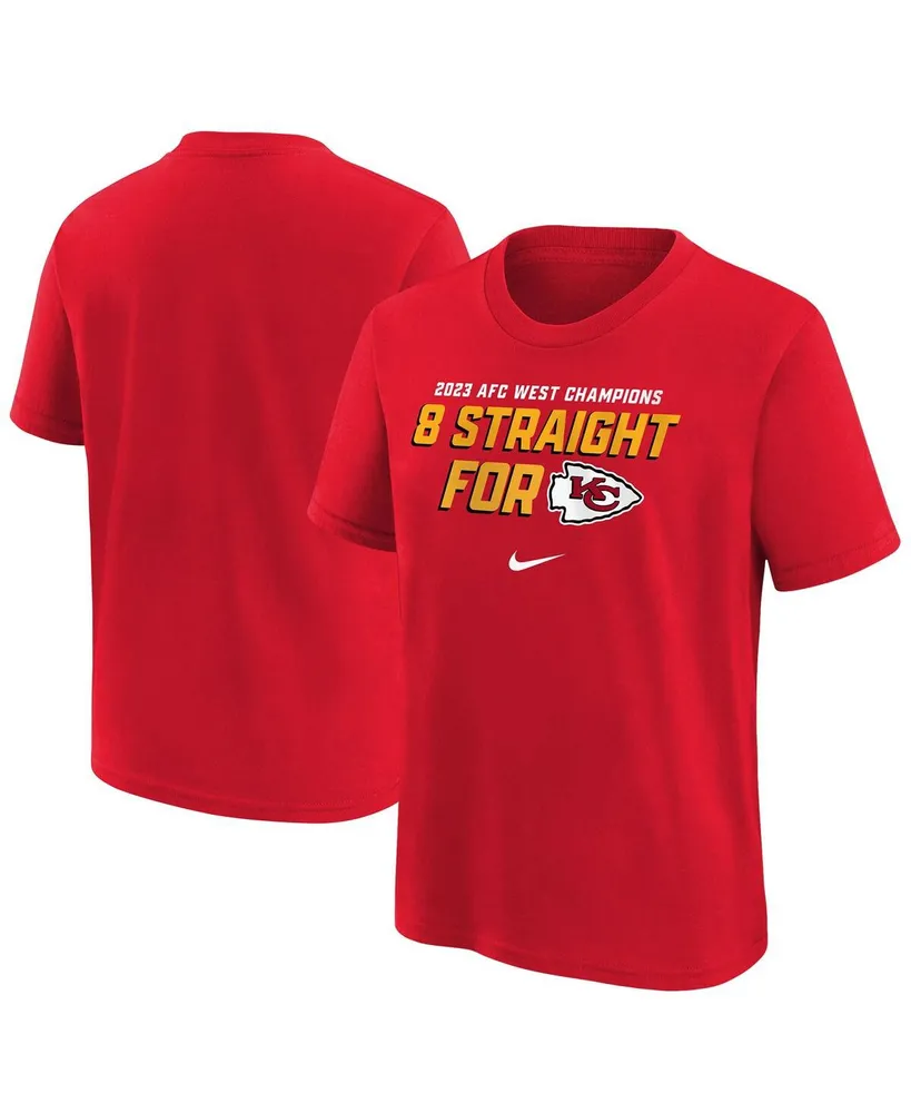 Big Boys Nike Red Kansas City Chiefs Eight-Time Afc West Division Champions T-shirt