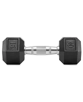 Philosophy Gym Rubber Coated Hex Dumbbell Hand Weights, 15 lb Pair