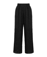 Woomen's Textured Wide Leg Pants