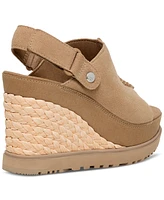 Ugg Women's Abbot Slingback Raffia-Wedge Sandals