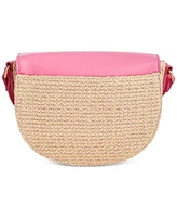 On 34th Holmme Small Straw Crossbody, Created for Macy's