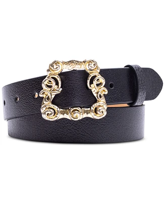 Sam Edelman Women's Ornate Embellished Buckle Leather Belt