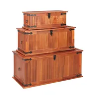 Storage Chests 3 pcs Solid Acacia Wood