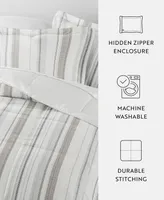 ienjoy Home Vertical Stripe -Piece Comforter Set