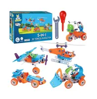 Play Brainy 5-in-1 3D Vehicle Puzzle Toy (132 Pc)