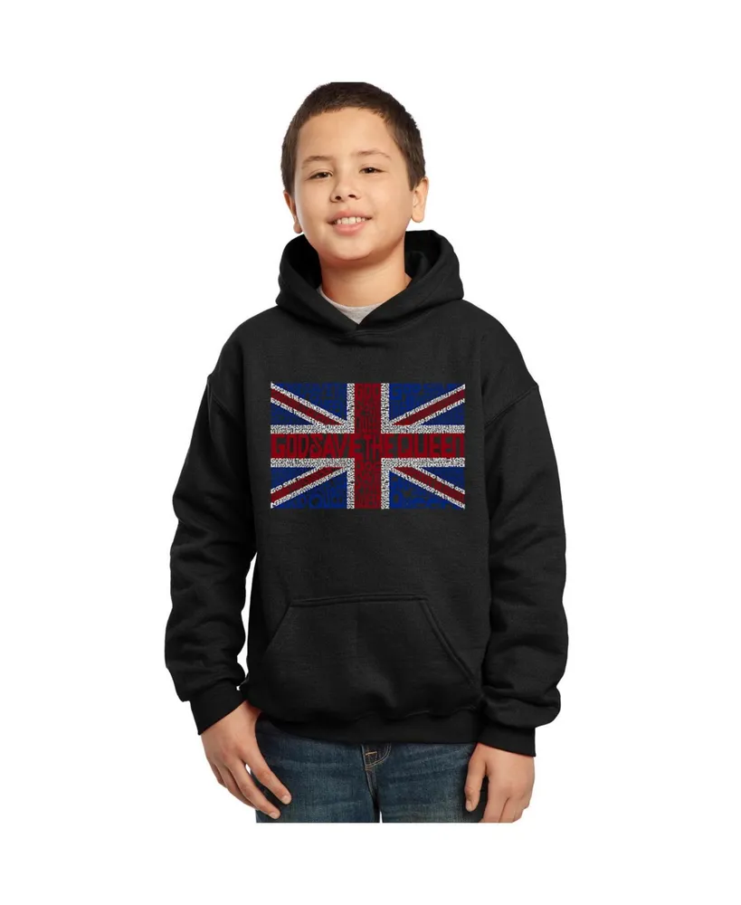 Boy's Word Art Hooded Sweatshirt - God Save The Queen