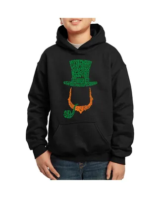Boy's Word Art Hooded Sweatshirt - Leprechaun