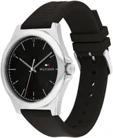 Tommy Hilfiger Men's Quartz Black Silicone Watch 42mm