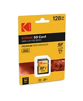 Kodak 128GB Sd Class 10 Uhs-i U1 V10 Full Hd Memory Card with Up to 25MB/s Speed