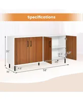 Buffet Server Sideboard Kitchen Storage Cabinet Cupboard with Shelves & 4 Doors
