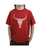 Boy's Word Art T-shirt - Texas Skull