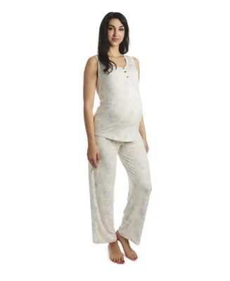 Women's Everly Grey Joy Tank & Pants Maternity/Nursing Pajama Set