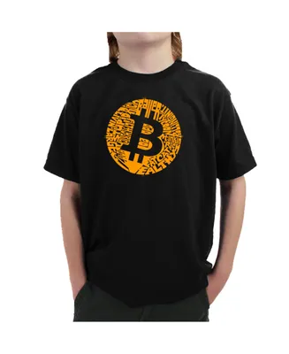 Boy's Word Art T-shirt - Bit coin