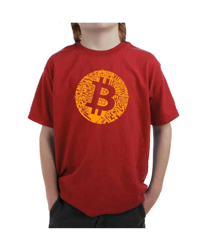 Boy's Word Art T-shirt - Bit coin