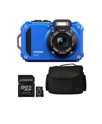 Kodak Pixpro WPZ2 Rugged Waterproof 16MP Camera (Blue) with Case and 32GB Card