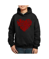 Boy's Word Art Hooded Sweatshirt - Just a Small Town Girl