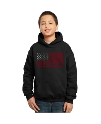 Boy's Word Art Hooded Sweatshirt - God Bless America