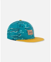 Boy Cap Printed Crocodile Green - Toddler|Child