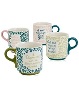 Dolly Parton Phrase Mugs, Set of 4