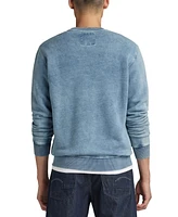 G-Star Men's Indigo Distressed Logo Sweatshirt