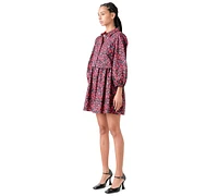 English Factory Women's Floral-Print Mini Shirtdress