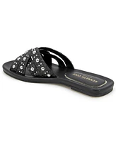 Kenneth Cole New York Women's Jula Stud Slip On Flat Sandals